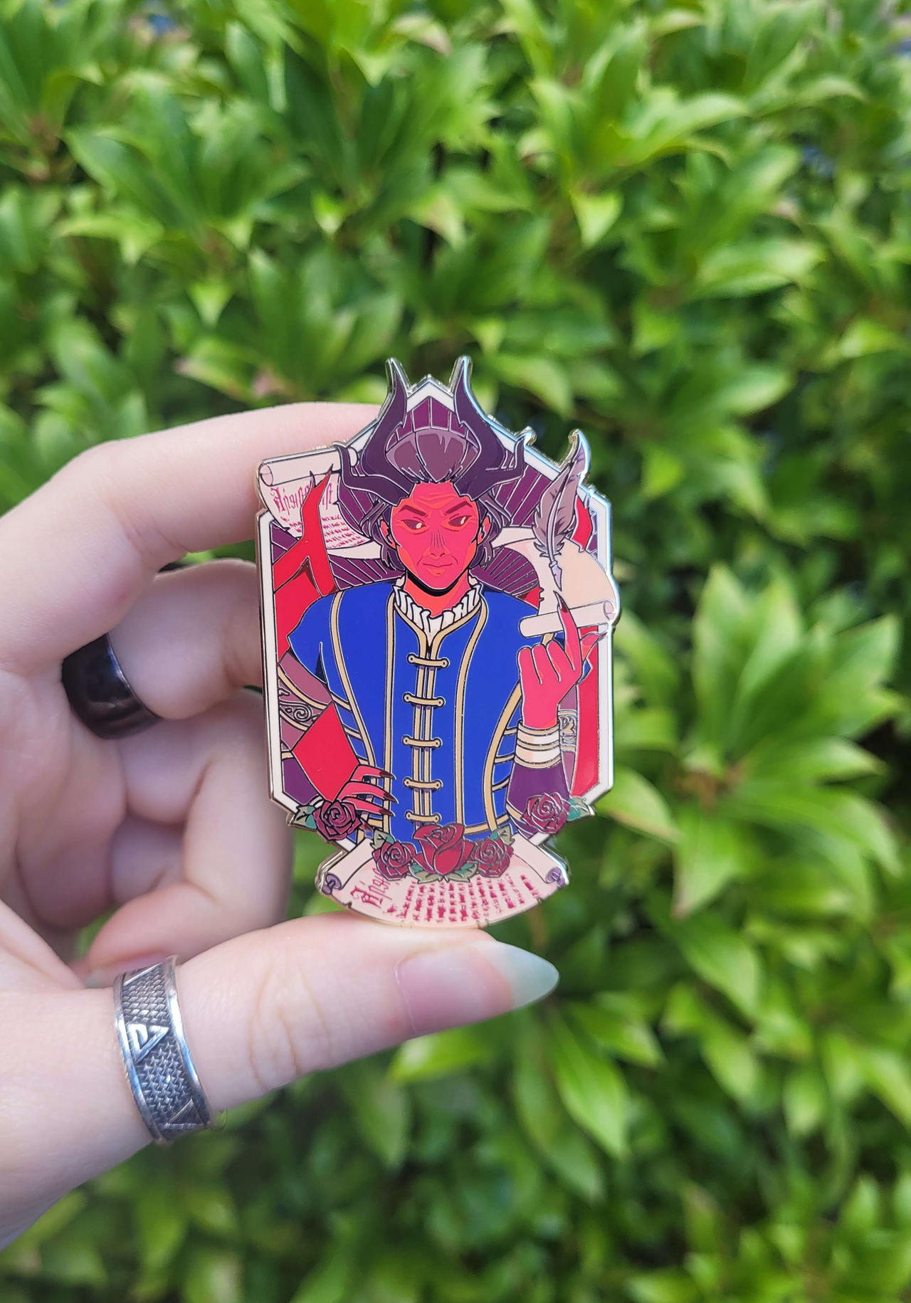 Raphael Hex Enamel Pin