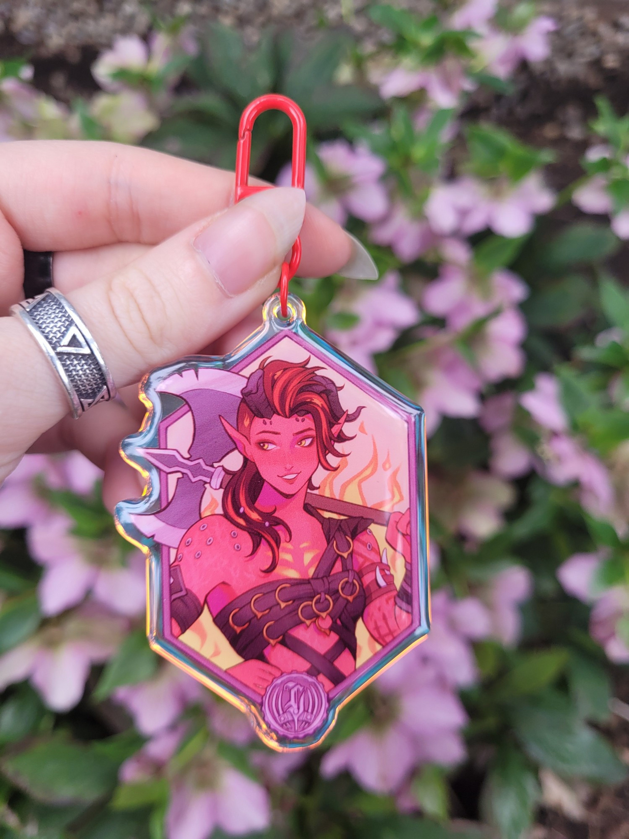 Karlach Hex Epoxy Charm