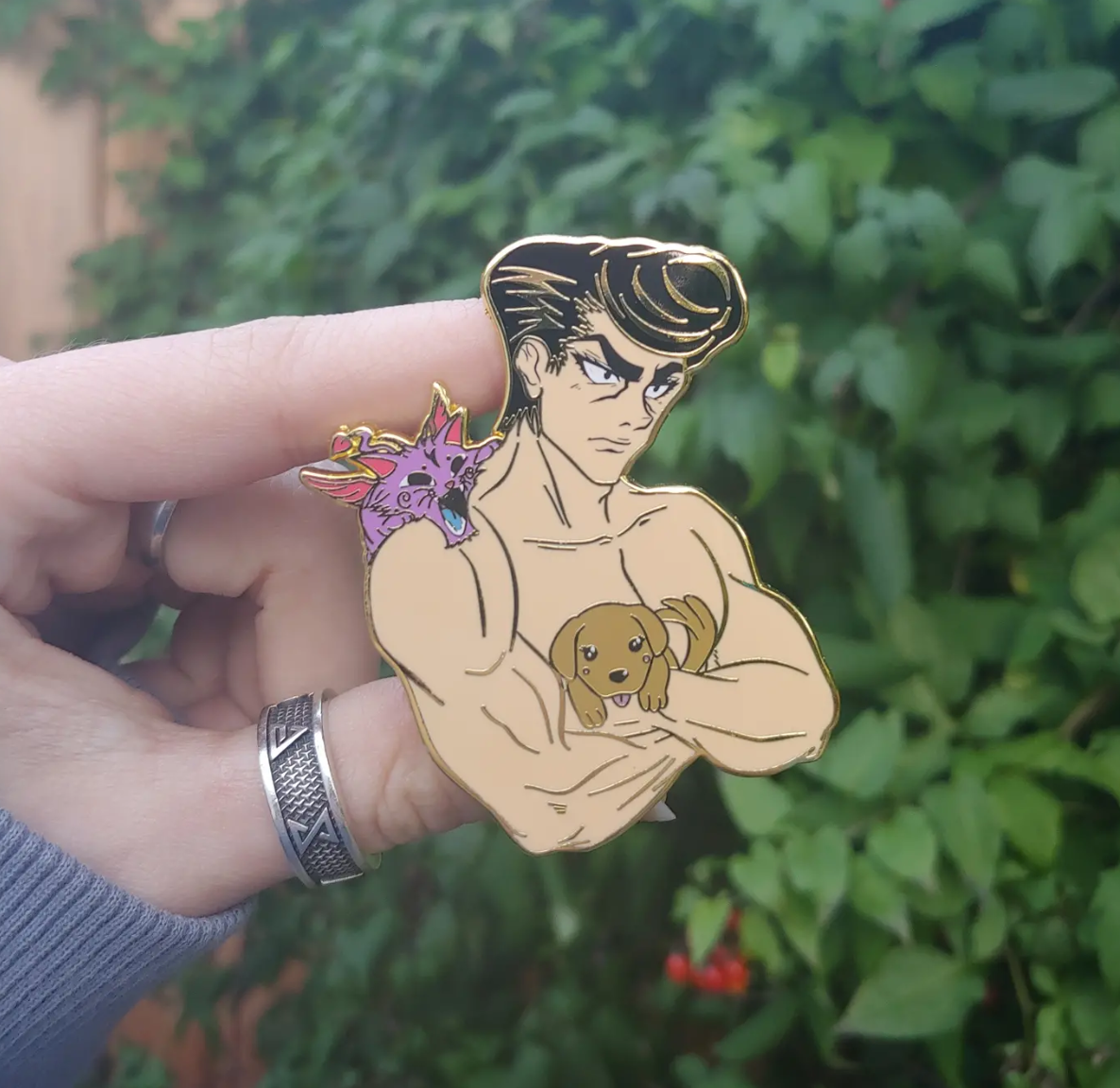 Knuckle Enamel Pin