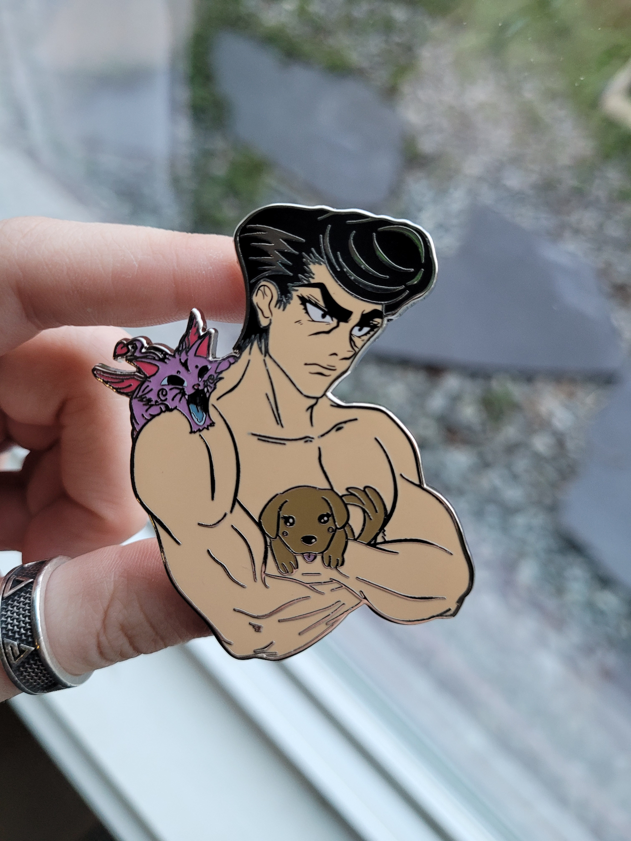 Knuckle Enamel Pin