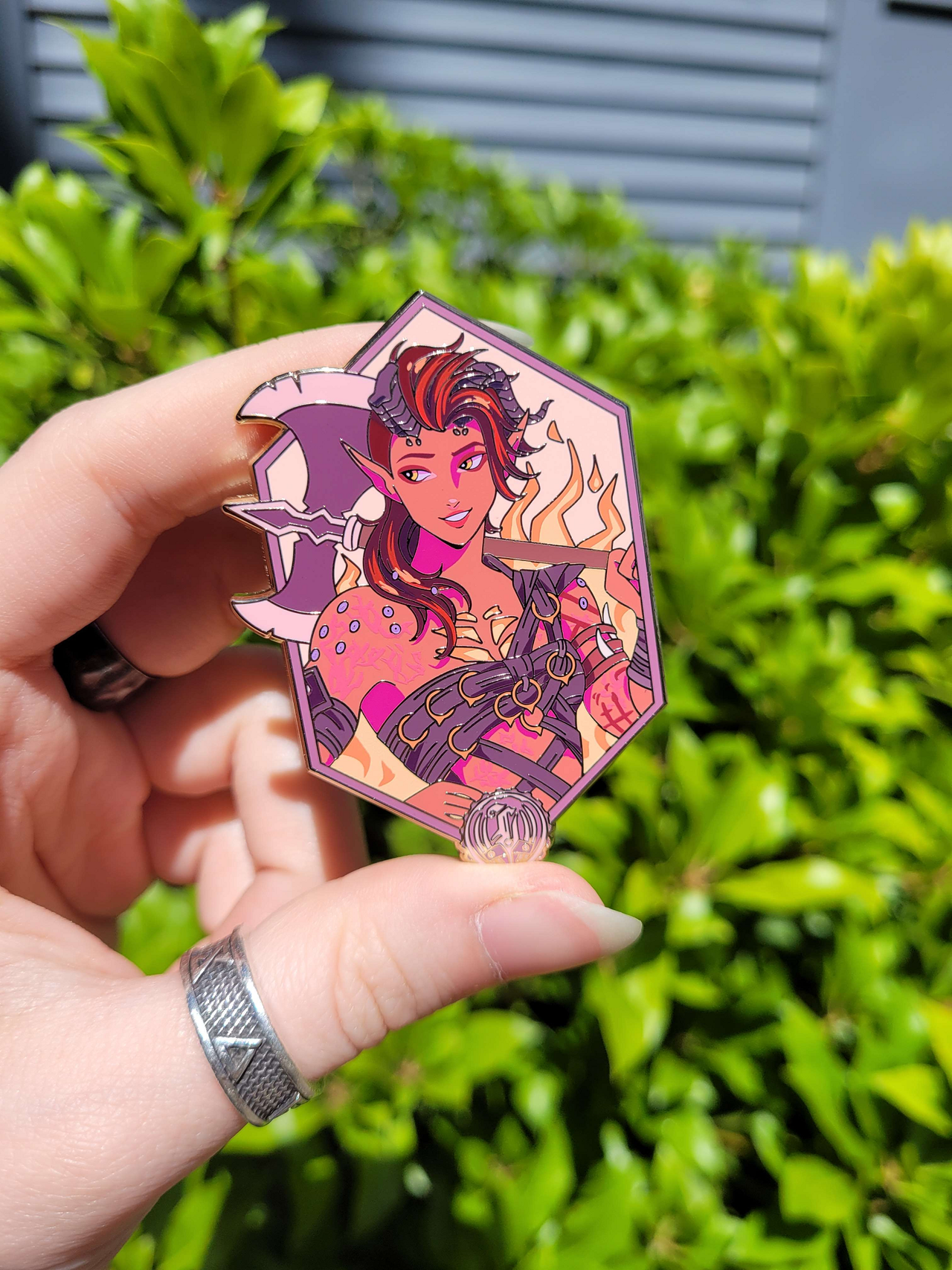 Karlach Hex Enamel Pin