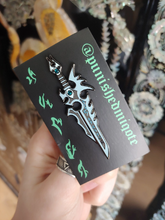 Load image into Gallery viewer, Shadowlands Anduin&#39;s Mourneblade Enamel Pin
